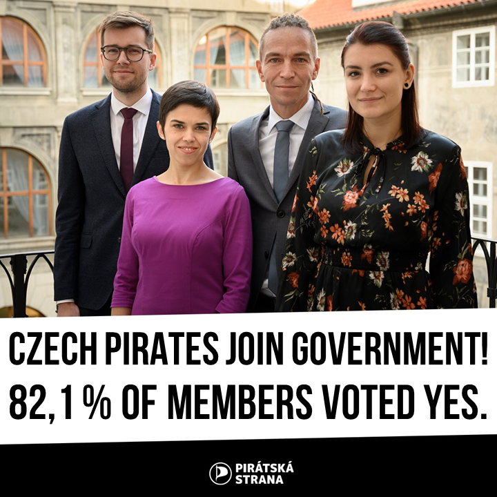 Pirate Party is joining the government in the Czech Republic